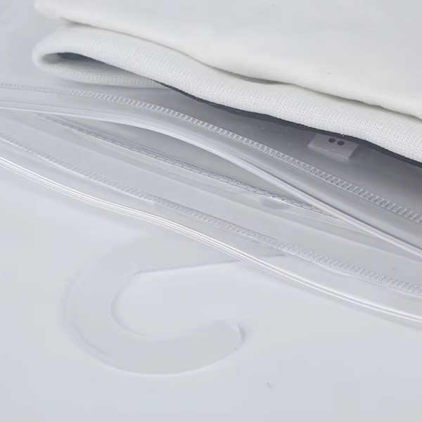 Wholesale polyvinyl chloride zipper bags with hooks - waterproof and reusable cosmetic travel bags - bulk durable storage tissues for sale