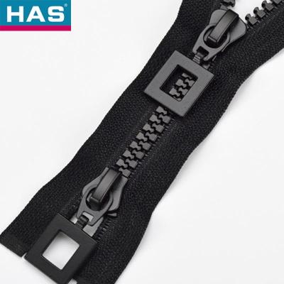 #5 Resin Self-locking Down Plastic Zipper Fashion Open-end Zipper Tape