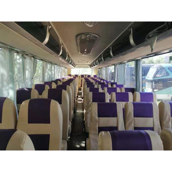 Yellow Yutong Used Trip Bus ZK6122 61 Seat LHD Support Diesel A/C Two Doors