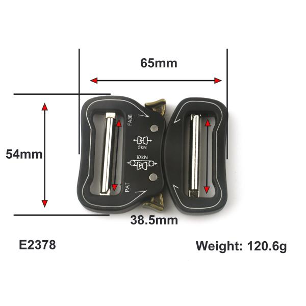 High Strength Pull Clasp Belt Buckle / 10mm Thickness Metal Strap Buckles