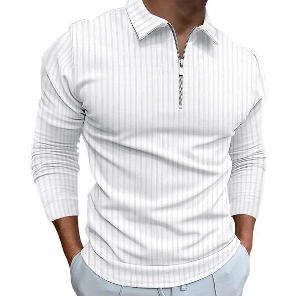 Camiseta de polo personalizada para homens luxuosa com meio fechamento para cima pescoço com costelas camisetas de negócios casuais