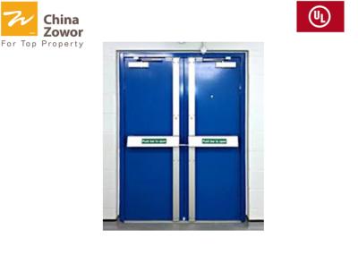 Double Leaf 45 mm Thick FD60 Steel Fire Door For Access Corridor/ 1.0 mm Steel Sheet