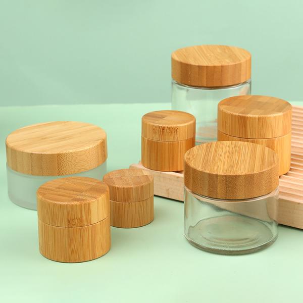 Face Cream Cosmetic Bottle Packaging 5ml 15ml 30ml 50ml 100ml Frosted Clear Glass Jar