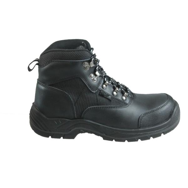 CE Black Metal Eyelets Anti Slip Customized For Your Requirements SJ Safety Boots Mid Cut Work Shoes