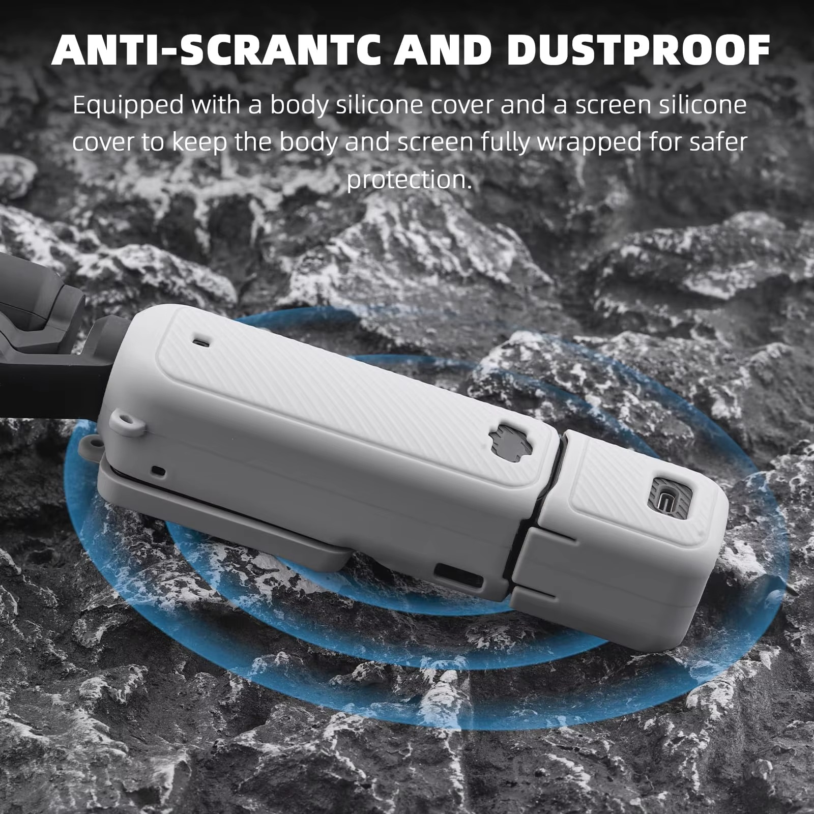 Laudtec High Quality Silicone Protective Case for DJI Osmo Pocket 3 Lens Screen Cover Shockproof Hand Strap Sports Camera