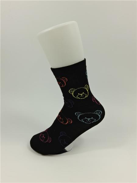 Slip Resistant Colorful 100 Percent Cotton Socks Kids With Elastane Material