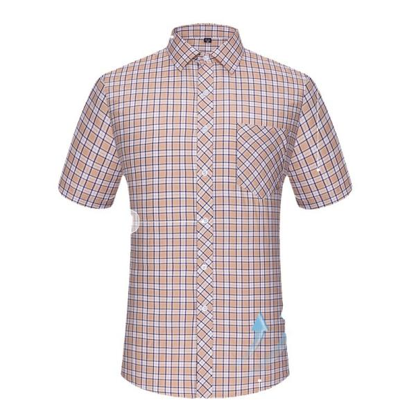 Men's POLO Print Dress Formal Shirts 100% Cotton Men's Casual Shirt Chemise Homme Woven