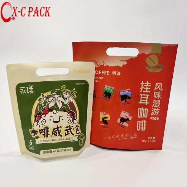 Custom New Design Plastic Mylar Stand up Pouch Diamond Shape Coffee Bean Packaging Bag