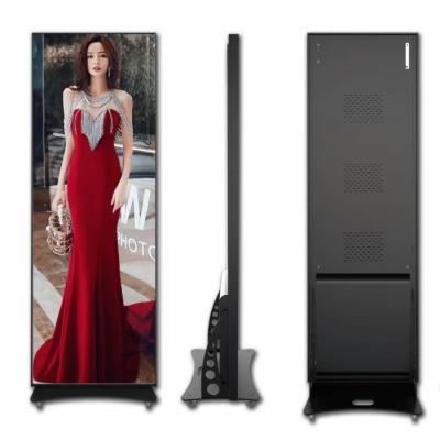P1.86/P2.5/P3 Smart LED Poster Display Standing Floor com manutenção de serviço frontal