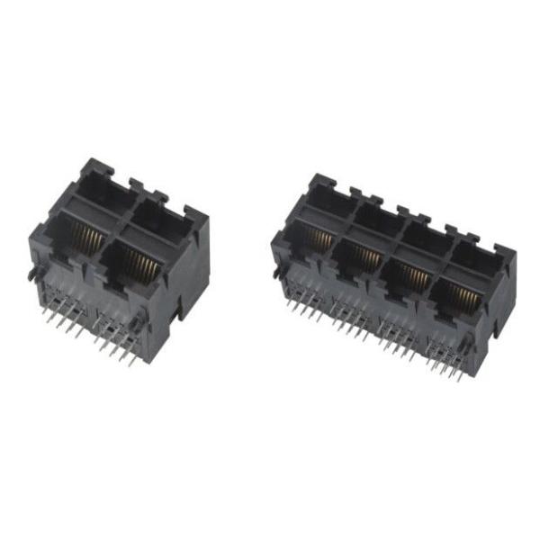 RJ45 2 x 2/2 x 4 порта 90 разъем степени без снабжения жилищем EMI PBT