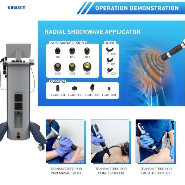 Gomecy 3 in 1 Physiotherapy Shockwave Tool with Basic Ultrasound Function and Electrotherapy for Entry Level Clinics
