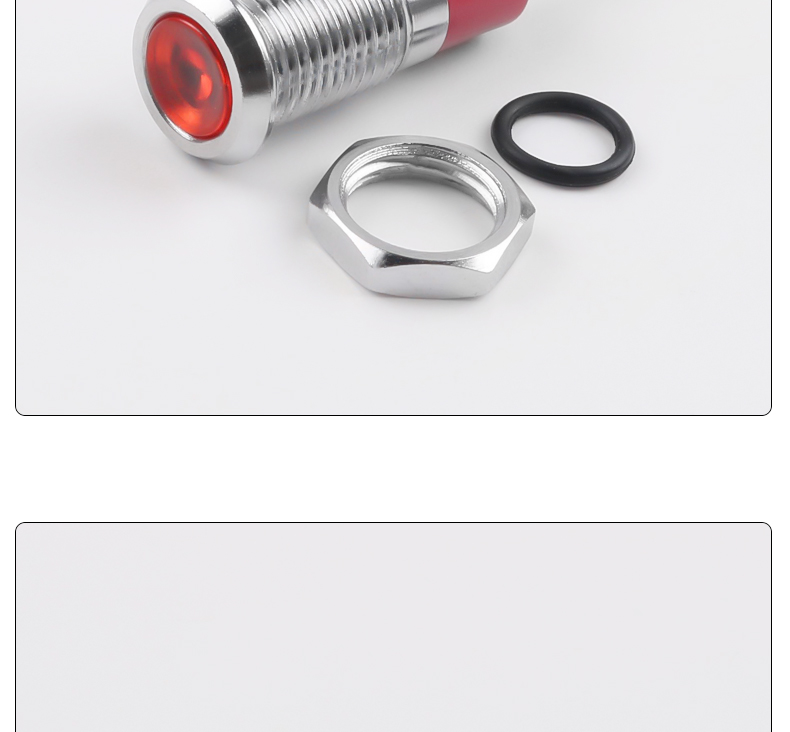 8mm Metal Power LED Indicator Lights IP65 IK08 Compatible with 3V 6V 12V 24V 110V 220V Durable and Versatile