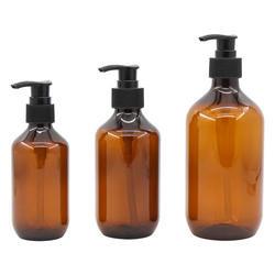 Amber Color Mousse Pump Bottle 200ml PET Plastic Lotion Bottle