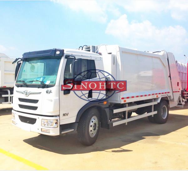 Japan Tech Compression Garbage Truck , 12 - 15 M3 Rubbish Compactor Truck