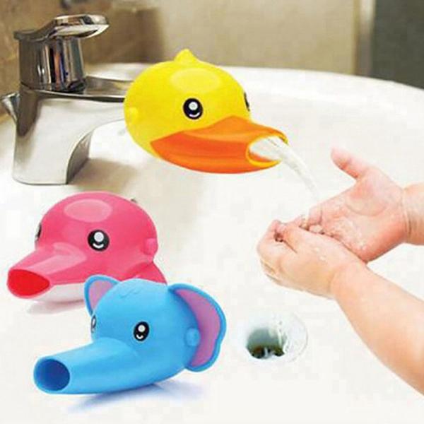 Cute Sink Kids Faucet Extender Baby Bath Tap Bathroom , Water Faucet Extender