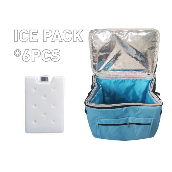 Glacière souple avec double fermeture éclair, sac isotherme médical pour stockage au frais