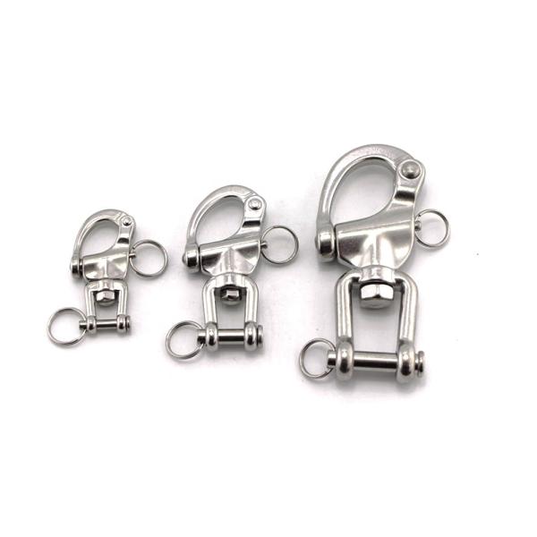 Manille à émerillon en acier inoxydable 316 avec goupille de sécurité