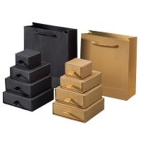 Cajas de joyería de papel Kraft para embalaje de anillos, collares, pendientes y pulseras