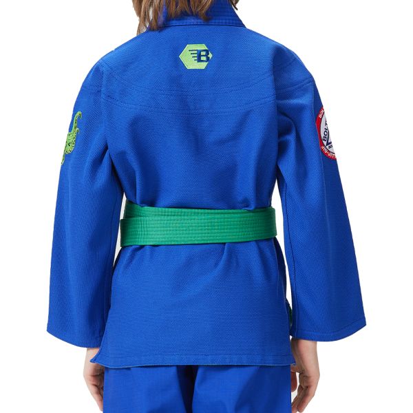Children's 380GSM Pearl Weave BJJ Gi 100% Cotton Brazilian Jiu Jitsu Kimono with Custom Embroidered Logo