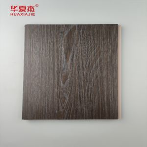 Wholesale Dark Wood Grain Pvc Wall Panel Moisture Proof Pvc Ceiling Panel Office Decoration