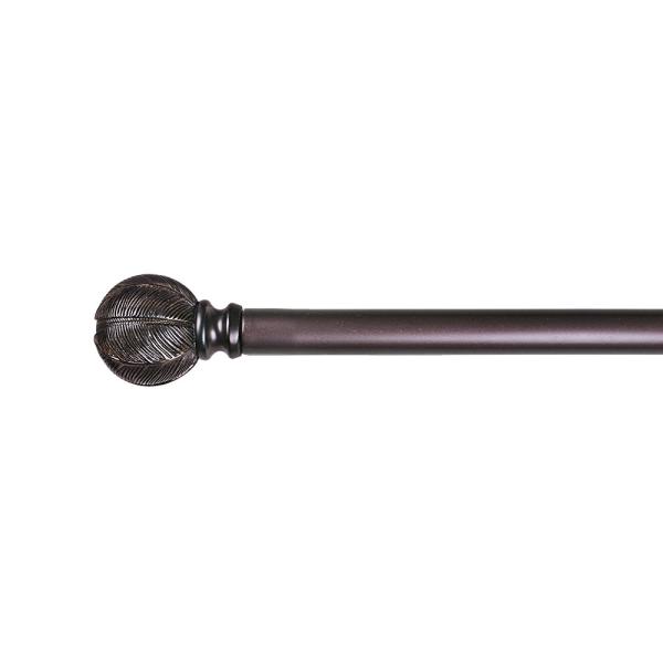 Package Carton Resin Curtain Pipe With Cylinder Shape Finials Customizable Curtain rod Finials