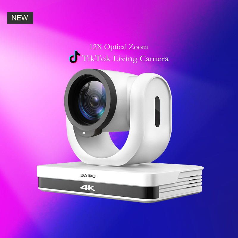 PTC-Q12 4K 12X Optic HD Tiktok ToF Ptz HD Hd-mi Optical Zoom Video Camera for Social Media