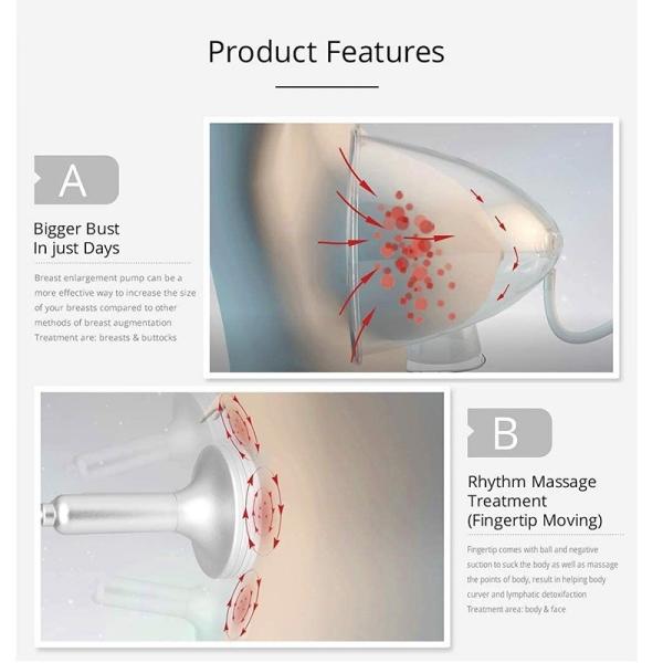 120W Buttocks Lifting Hip Body Shaping Machine For Female Vacuum Breast Enlargement Device