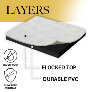 Travel Camping Low Air Mattress Blue Color Flocked Surface 13 . 6KG Gross Weight