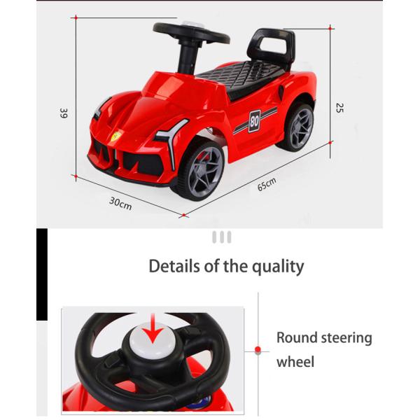 Девчонки Красный Белый Желтый Свинг Музыка Детская езда на скважине Автомобиль с музыкой