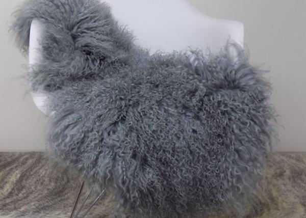 Curly Hair Extra Large Mongolian Sheepskin Rug With Natural Tibet Lamb Skin