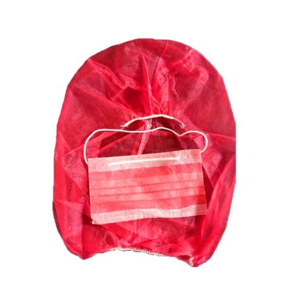 Disposable Balaclava Hood With Face Mask Dustproof Space Cap PP Astro Hood Bouffant Cap Hair Net Head Cover Spray Hats