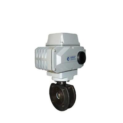 Valva de esferas elétrica de tipo curto de alta temperatura de ligação de flange WCB