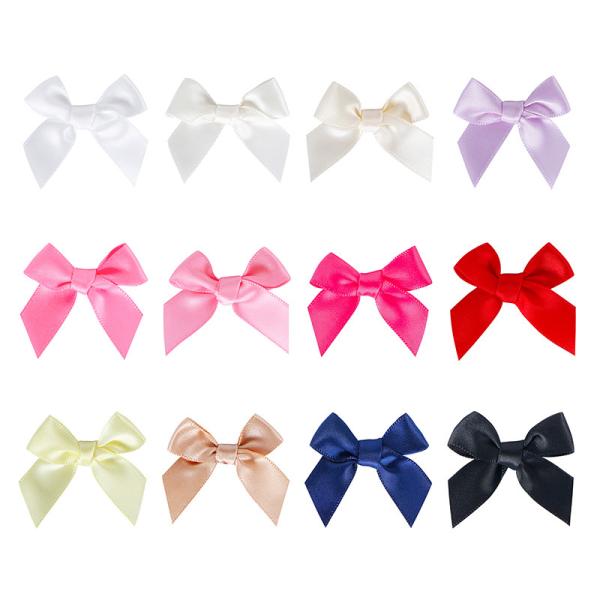 Custom pré-feito Mini Self Adhesive Arcos Satin Gift Ribbon Arco para acessório de vestuário