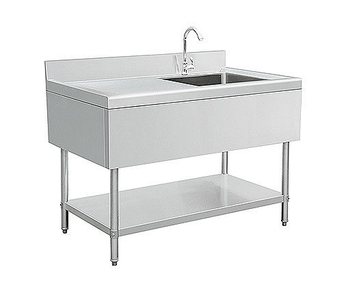 SS 304 1100mm Stainless Steel Kitchen Sink For Hotel