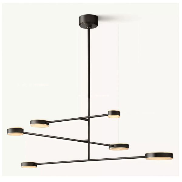 JYLIGHTING Modern Modern Branch Pendant Chandelier, Matte Gold Iron Frame & Alabaster Light Covers for Kitchen Island & Hotel Lobby