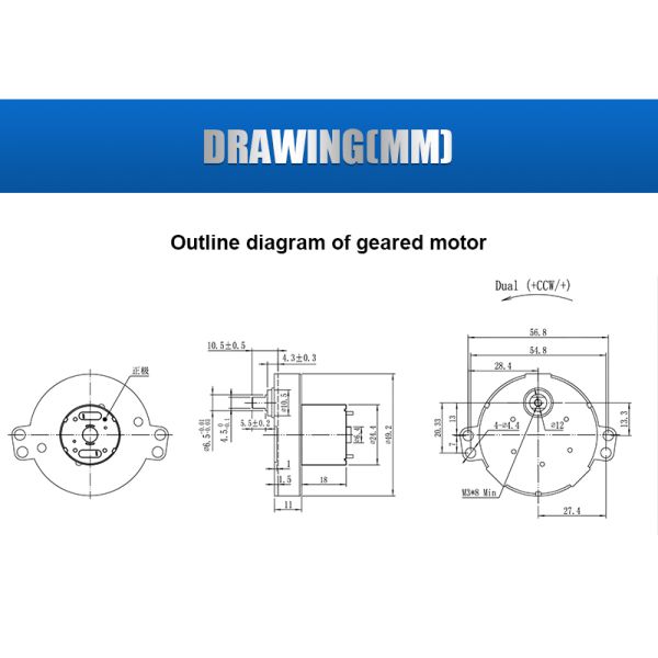 Customization  FT-49OGM310  2-500RPM  Low Speed Big Torque  Reduce Speed Motor DC Gear Motor