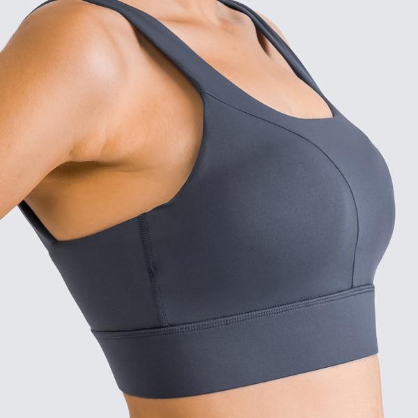 sexy levante o Gym Traceless de nylon do alto densidade do sutiã dos esportes das mulheres