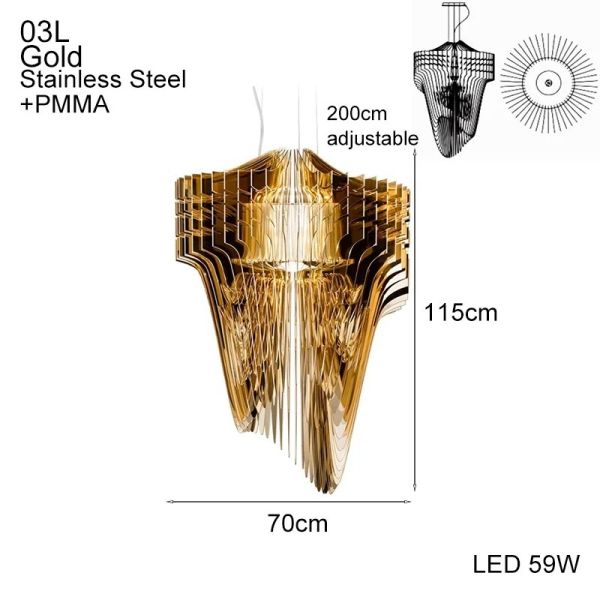 Nordic Modern Streamline Ceiling Pendant Lights Aria XL Pendant（WH-AP-630）