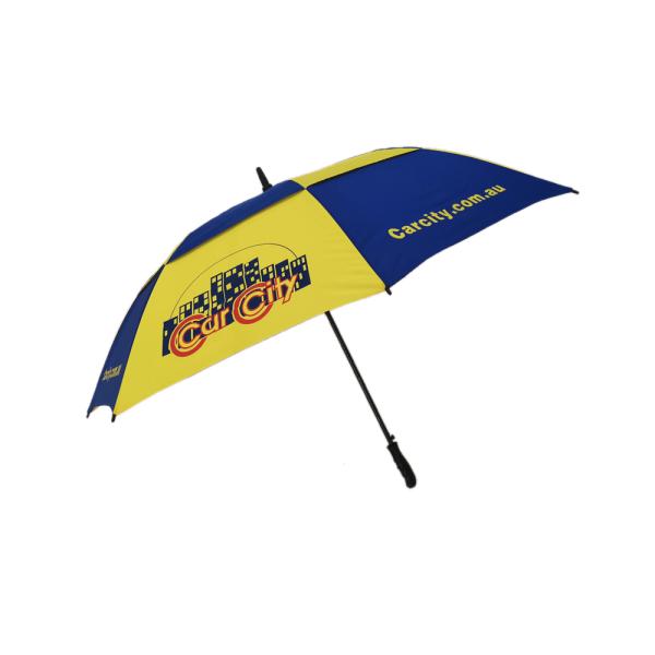 30 Inch Air Vent Double Canopy Golf Umbrella Windproof With Full Silk Screen Print