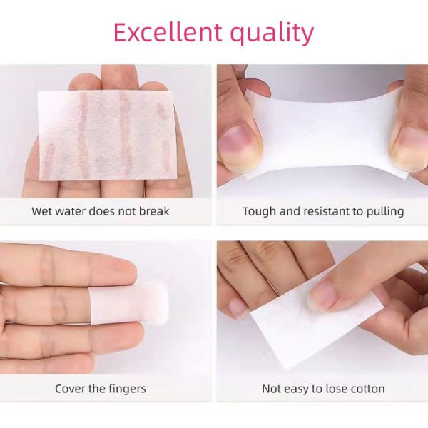 Lint Free Nail Wipes Nail Art Gel Polish Remover Cotton Pads