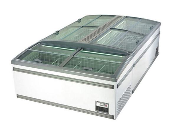Austomatic degela o refrigerador profundo da liga da parte superior da grande capacidade do congelador da ilha do supermercado