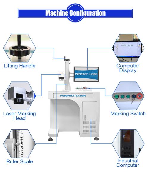 20w 30w 50w 100w Automatic Metal Carbon Steel Laser Marking Machine With PC