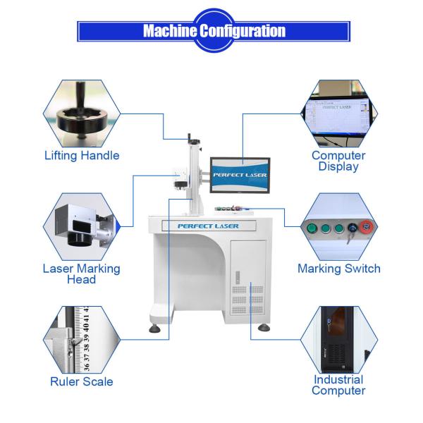 машина маркировки лазера волокна 0.95мДж 40 охлаженный воздух переключателя микрона 110×110мм пластиковый