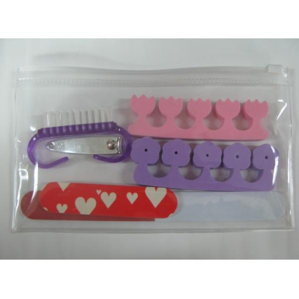 EVA Nail art Pedicure Tools Set , Stainless iron Fake Nails Kit