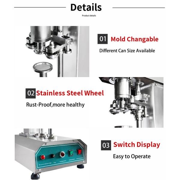 металл пузыря машины запечатывания бутылки 20pcs/min ручной может вручить закаточную машину