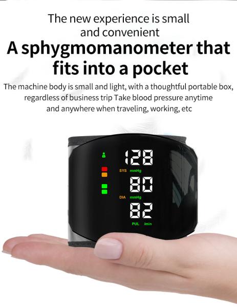 Portable Lightweight BP Digital Sphygmomanometer Quick Detection Liquid Crystal Display