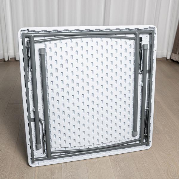 Outdoor Table Must-Have 183*76*74cm HDPE Plastic Folding Table with Metal Leg