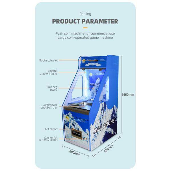 80KG Cabinet Arcade Quarter Coin Pusher Machine Customized