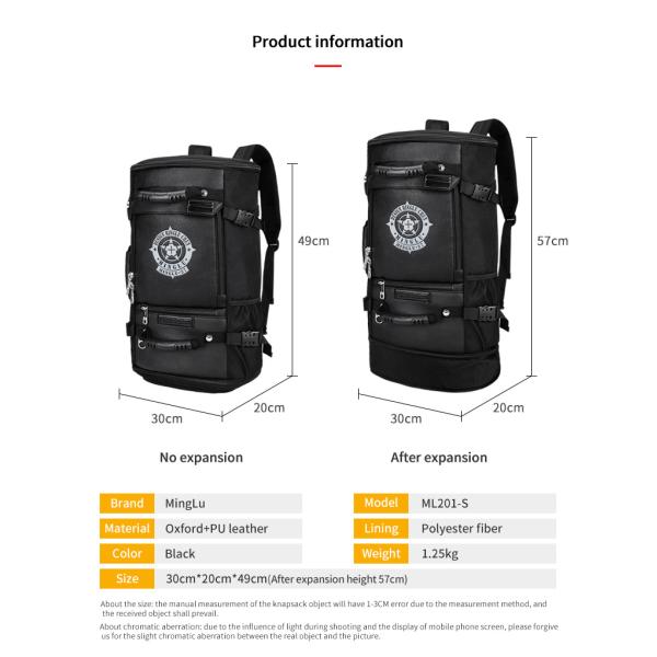 На открытом воздухе 36-57 литровый супербольшой рюкзак