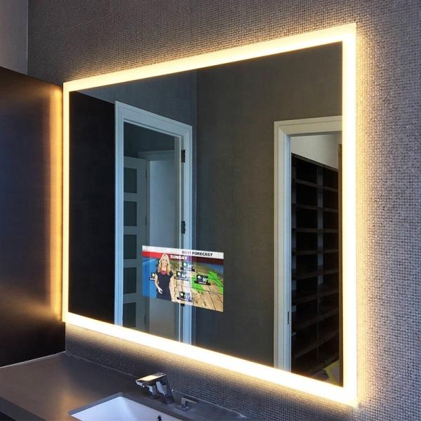 Função anti-nevoeiro Iluminação eficiente Espelho de vaidade resistente à água com luzes para casa e hotel